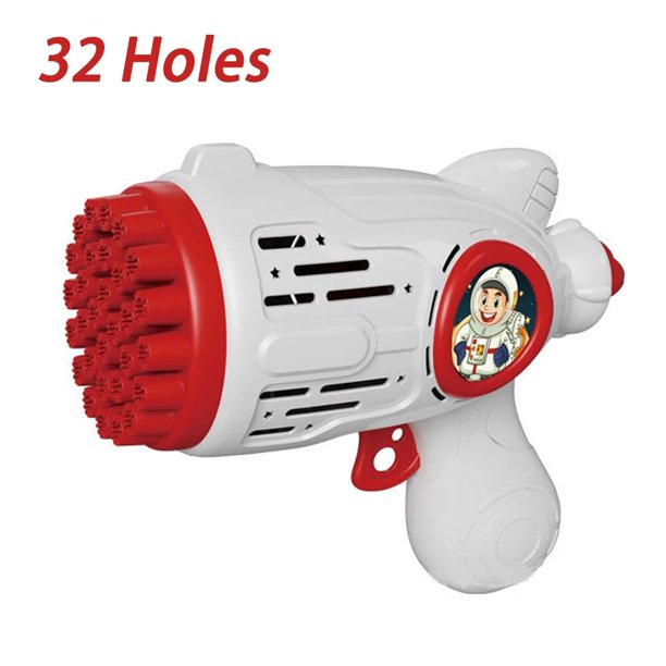 Pistola de burbujas eléctrica automática, jabón, cohete, máquina de burbujas portátil, luz LED para exteriores, juguete de fiesta para niños, regalos de cumpleaños, Juguetes