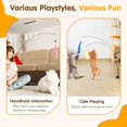 thumbnail image 2 of Pawaboo Cat Feather Toys, Interactive Cat Wand Toy with 2-Slot Super Suction Cup, 2 PCS Spring  & 7 PCS Cat Teaser Replacement with Bells, Funny Kitty Toys for Indoor Kittens Play,Colorful, 2 of 7