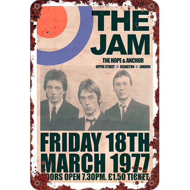 Placa Metal Vintage The Jam Pintura Hierro Rectangular Arte La Pared 30x40cm