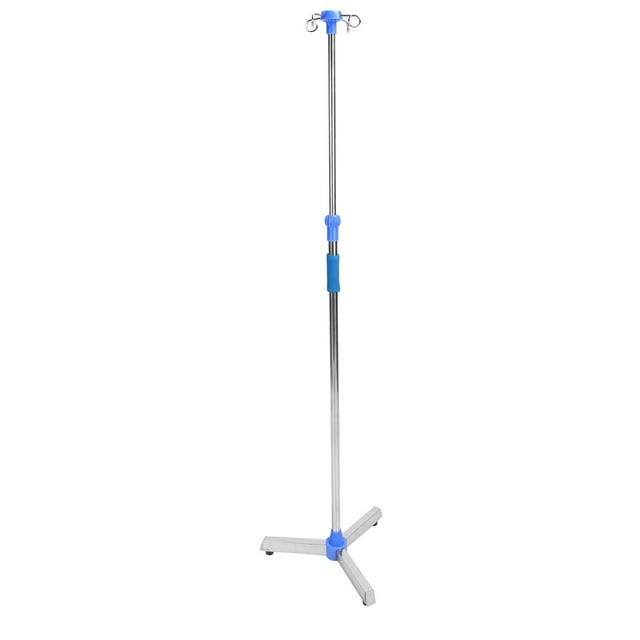 Poteau de Support IV, Poteau de Sac IV en Acier Inoxydable Réglable en Hauteur pour Clinique
