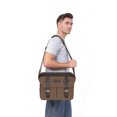 thumbnail image 7 of Mosiso Camera Case Crossbody Shoulder Messenger Bag, DSLR/SLR/Mirrorless Photography Vintage PU Leather Flap Gadget Bag with Rain Cover for Canon/Nikon/Sony Camera and Lens, Brown, 7 of 7
