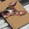 thumbnail image 6 of American Hairless Terrier Staring Faux Leather Travel Luggage Tag, 6 of 7