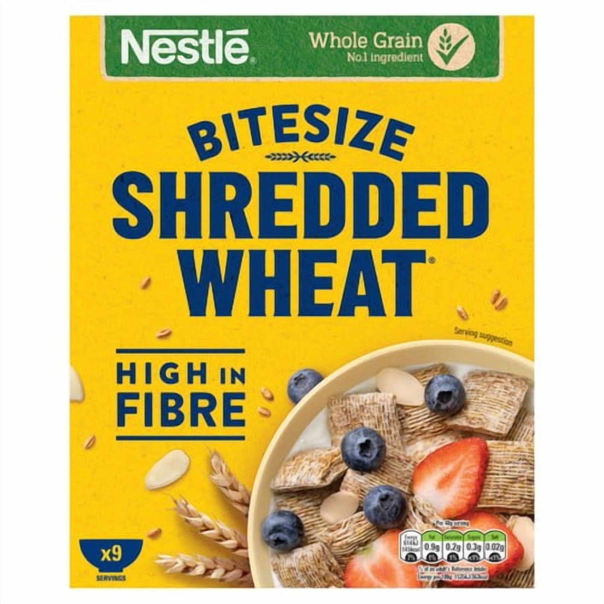 Shredded Wheat Bitesize Breakfast Cereal 370g, British Import (Pack of 3)