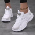 thumbnail image 5 of Sosenfer Women's Casual Lightweight Breathable Mesh Tennis and Walking Sneakers White, 5 of 5