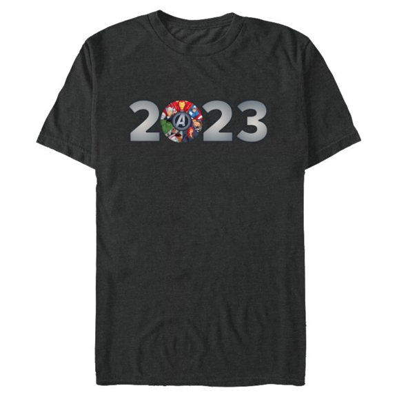 Marvel Avengers Assemble Team 2023 New Year - Short Sleeve Blended T-Shirt for Adults - Customized-Dark Heather