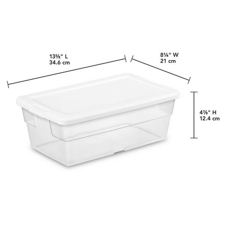 Sterilite 70 Quart Clear Plastic Storage Bin with White Latch Lid, 24 Pack  