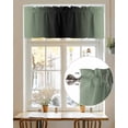 thumbnail image 7 of Sage Green Valances for Windows and Black Gradient Valance Rod Pocket Light Filtering Short Window Treatments Curtains for Kitchen Bathroom Living Room Bedroom, 1 Panel, 60 x 18 Inch, 7 of 7