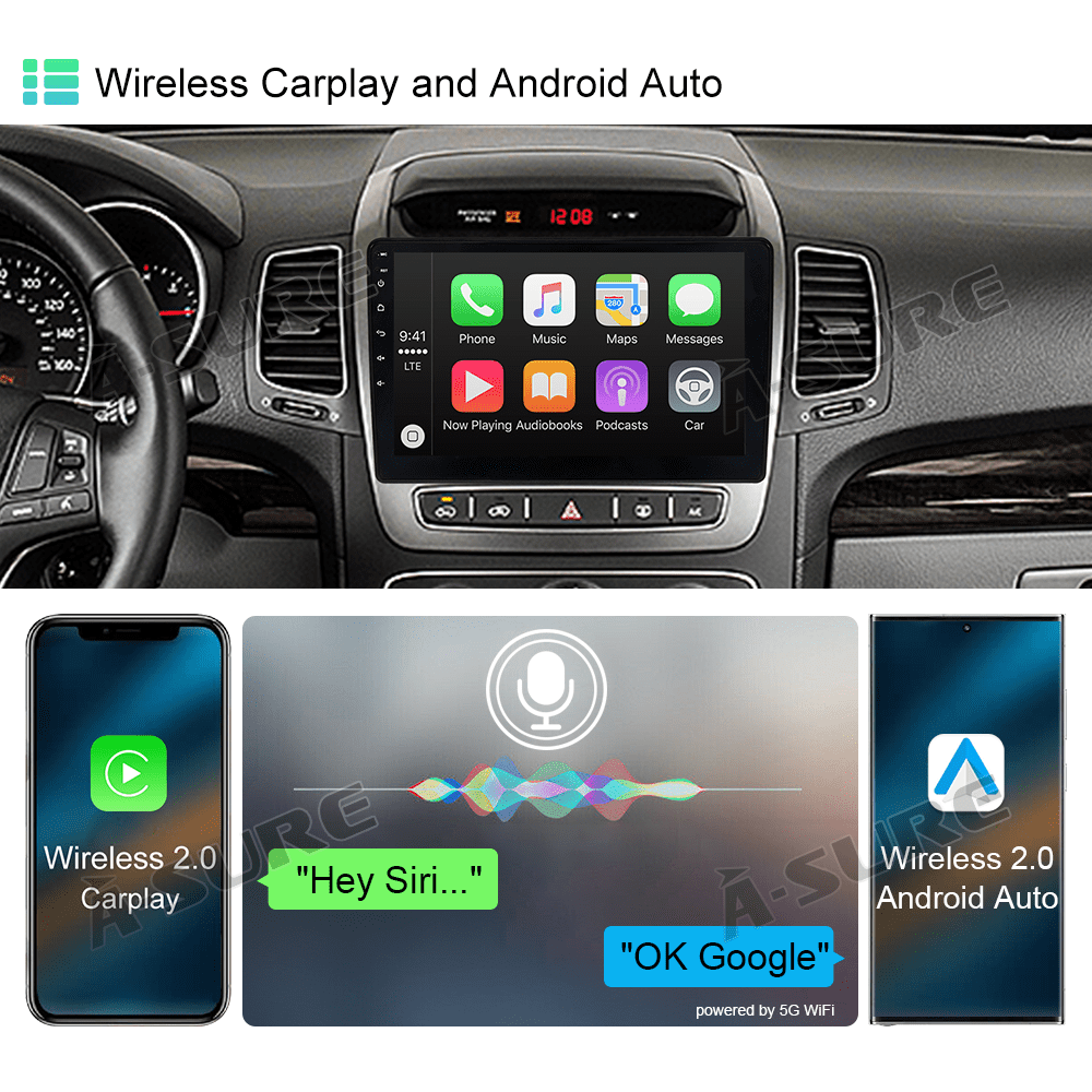 Android 12 Multimedia Player 2 Din 10 Zoll Touchscreen Autoradio Für Kia Sorento 3 2014-2017 Mit