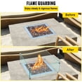 thumbnail image 3 of BENTISM Fire Pit Wind Guard, 14 x 14 x 6 inch Glass Flame Guard, Oblong Glass Shield, 0.3" Thick Fire Table, Clear Tempered Glass Flame Guard, Steady Feet Tree Pit Guard for Propane, Gas, Outdoor, 3 of 9