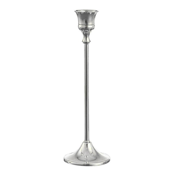 Candelabro moderno de metal para velas cónicas, pieza central de mesa L