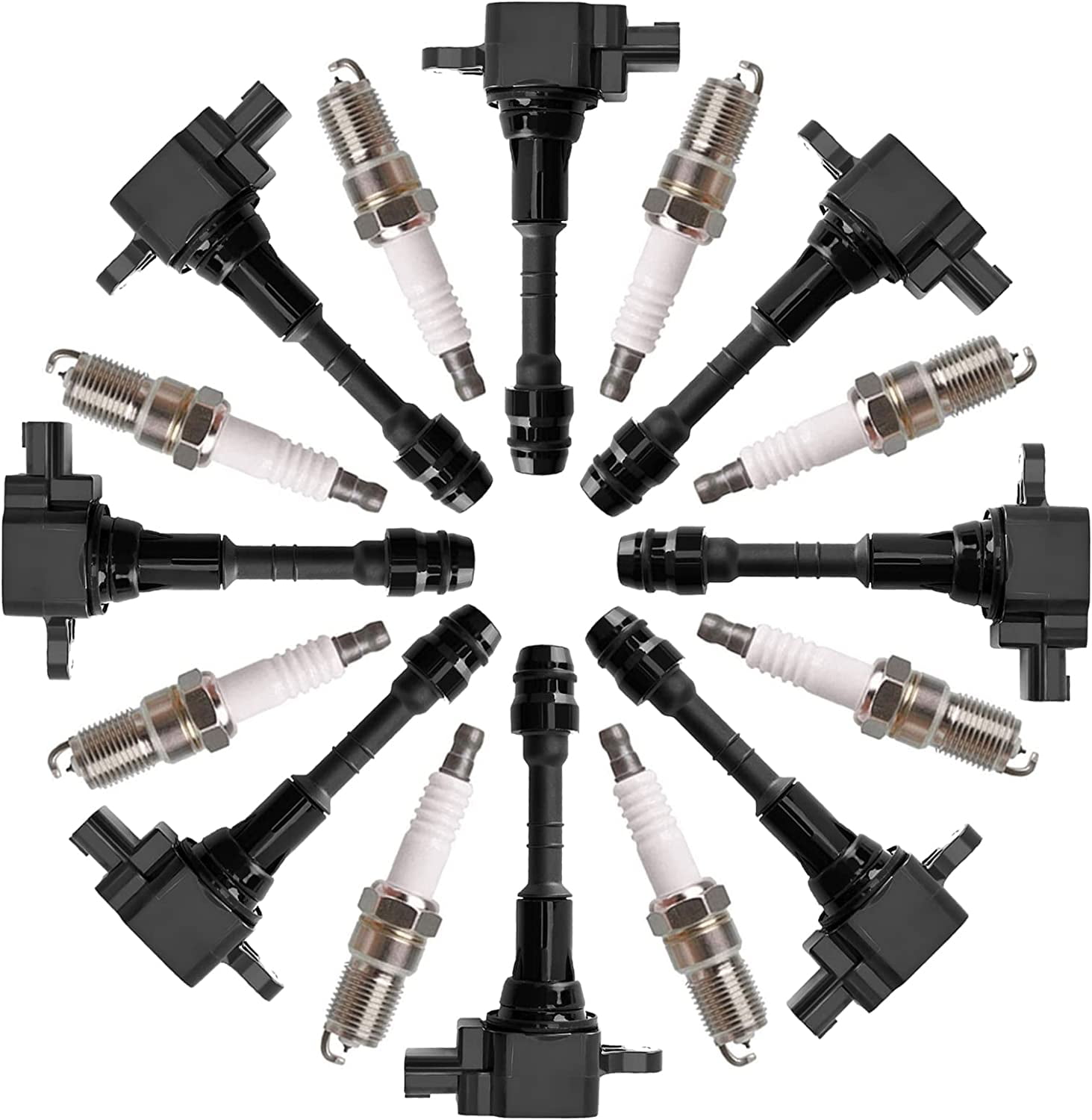 Yoshi Motors Pack of 8 Ignition Coil With 8 Platinum Spark Plug