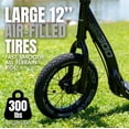 thumbnail image 2 of Large Kick Scooter for Adults & Teens – 12" Spoked Air Tires, 300lbs, Tall Bars, Wide Deck, Kickstand – Madd Gear Metro Urban Glide 300, 2 of 10