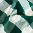 thumbnail image 2 of 3 Pieces Tier Curtains and Valance Set Buffalo Check Kitchen Tiers Plaid Gingham Rod Pocket Classic Short Small Cafe Curtains Country Farmhouse Cafe Bathroom 54"x18"/27"x24" Dark Green & White, 2 of 6