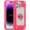 Hot Pink, variant on Compatible with iPhone 14 Pro Max Case 6.7 Inch with Ring Stand, [Soft Silicone and Hard Plastic ] Heavy-Duty Military Grade Shockproof Phone Cover for iPhone 14 Pro Max. (Avocado)