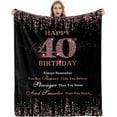 thumbnail image 1 of LHSHID 60th Birthday Gifts for Women Womens Birthday Gifts 60th Birthday Decorations 60 Year Old Birthday Gifts for Women Gifts for Women Birthday Unique Turning 60 and Fabulous Blanket 60x80in, 1 of 6