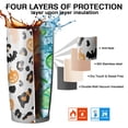 thumbnail image 7 of 20oz Tumblers Halloween Leopard Print Ghosts Bats and Pumpkins Stainless Steel Vacuum Insulated Double Wall Travel Tumbler Cups Mug with Lid and Straw,Cleaning Brush for Cold & Hot Drinks, 7 of 7