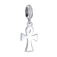 thumbnail image 2 of Bling Jewelry Womens Egyptian Ankh Cross Dangle Charm Bead in Oxidized Sterling Silver for Bracelets, 2 of 4