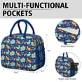 thumbnail image 6 of Womens DarkBlue Cartoon Dinosaurs Pattern Lunch Box for Work,Insulated Lunch Bag for Women,Loncheras Para Mujer,Leakproof Adult Lunch Bag for Work,Beach,Travel,Picnic,Camping, 6 of 7