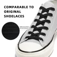 thumbnail image 3 of 1pair Double Layers Flat Boot Shoe Laces Strings Black for Sneakers Tennis Shoes, 3 of 6