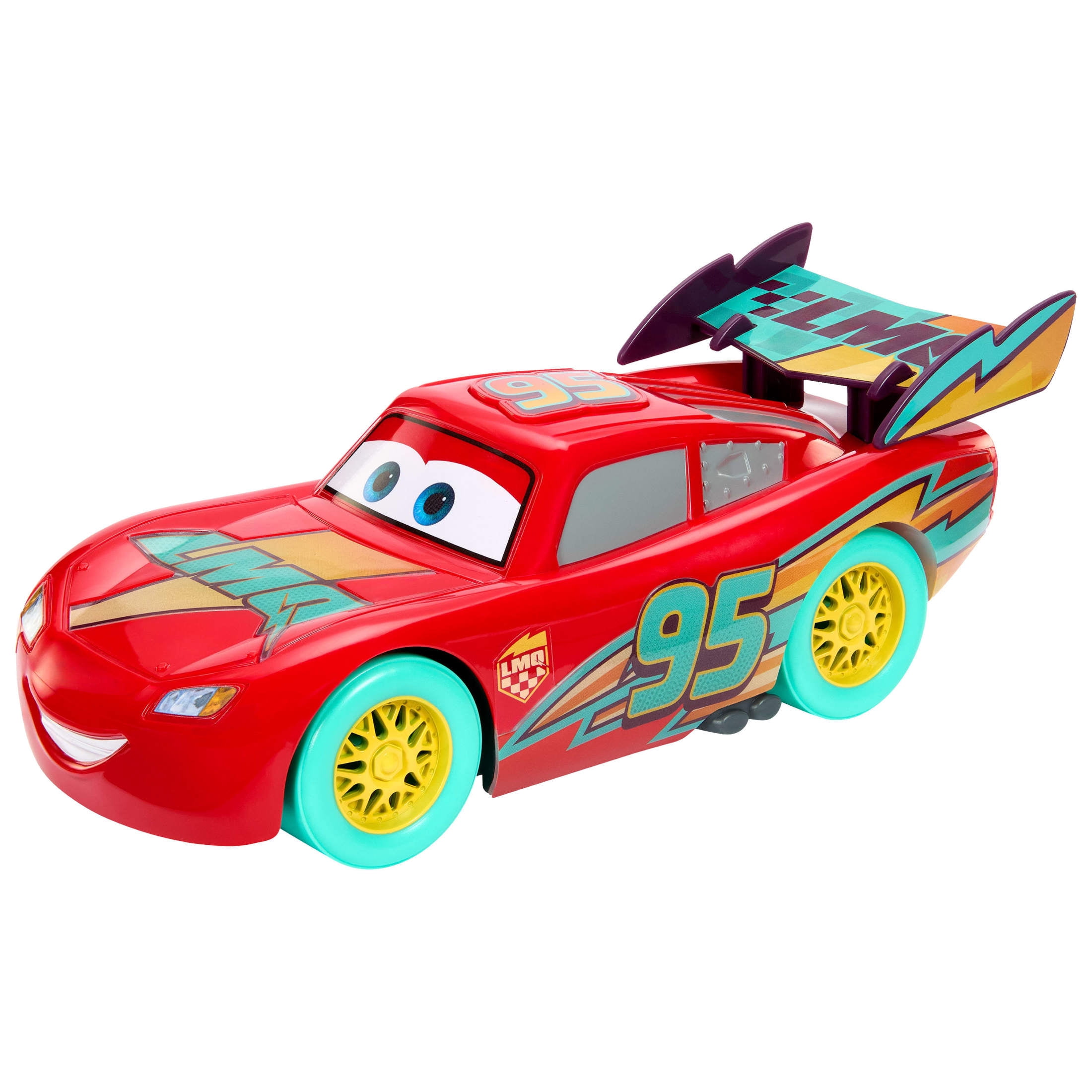 Disney and Pixar Cars Race to Celebrate Lights & Sounds Lightning McQueen, Large-Scale Toy Vehicle