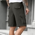 thumbnail image 6 of TKKCS Mens Relaxed Fit Cargo Shorts- Breathable Lightweight Elastic Wasit Casual Drawstring Outdoor Hiking Shorts With Multi Pockets Gray Size XL, 6 of 7