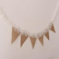 thumbnail image 4 of Banderín de arpillera de encaje de arpillera Bunting colgante Decoración rústica perfecl Bandera de arpillera de encaje, 4 of 8
