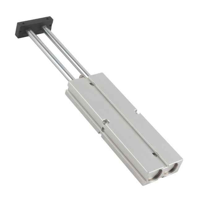 Cilindro Neumático De Doble Efecto, Cilindro De Aire Compacto De Doble Vástago Resistente A La Corrosión aleación De Aluminio Sin Fugas Buen Sellado Alta Resistencia Para Uso