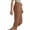 Brown, variant on JJHGVB Linen Capri Pants for Women Straight Wide Leg Lightweight Capris Beachwear High Waist Baggy Loose Fit Side Button Capri Sweatpants Cropped Trouser Paperbag Pant Pull On Pants Black L