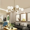 thumbnail image 4 of KCO Lighting 8-Light Glass Sputnik Chandelier Modern Gold Chandeliers, 4 of 7