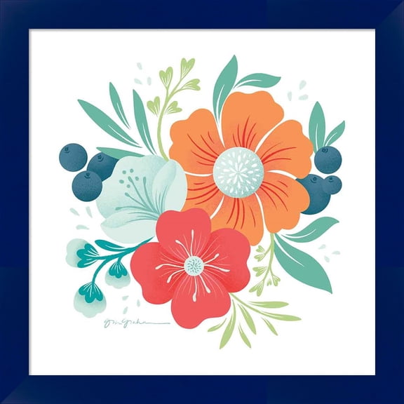 Great Art Now Market Flowers I by Gia Graham, Framed Wall Art, 14W x 14H