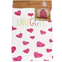 Rae Dunn: Snuggle Kids Hooded Towel & 12" Beach Ball - Hearts 48"x 24" Poncho, Cotton Terry Beach Cover Up, Toddler 3 