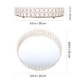 thumbnail image 2 of MasteelfCA 1Pc Elegant Jewelry Storage Tray Round Mirror Surface Tray Home Organizer, 2 of 8