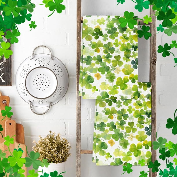 Toalla de Mano con Estampado de Árbol y Camión, Estilo Festival Irlandés. Toalla Decorativa para La Cocina.