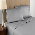thumbnail image 2 of 300 Thread Count Certified Organic Cotton Queen Navy Sheet Set, 2 of 4
