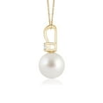 thumbnail image 2 of ANGARA South Sea Cultured Pearl V-Bale Pendant in 14K Yellow Gold for Women | June Birthstone, Birthday, Anniversary, Jewelry Gift for Women | Pearl Necklace, 2 of 8