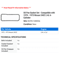 thumbnail image 2 of Oil Pan Gasket Set - Compatible with 1970 - 1973 Nissan 240Z 2.4L 6-Cylinder 1971 1972, 2 of 2