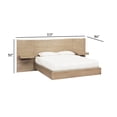 thumbnail image 5 of Aziel Queen Size Bed, Live Edge Headboard, Floating Side Shelves, Brown, 5 of 5