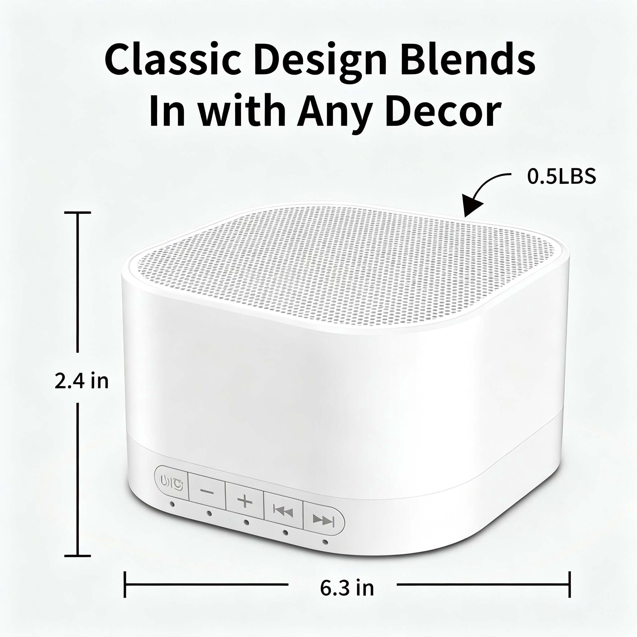 Magicteam White Noise Machine with 20 Non Looping Natural Soothing Sounds and Memory Function 32 Levels of Volume Powered by AC or USB and Sleep Sound Timer Therapy