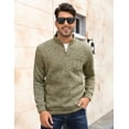 thumbnail image 4 of Men's Long Sleeve Henley Fleece Sweatshirt - 2-Button Placket - Comfortable Cotton Blend for All Seasons, 4 of 9