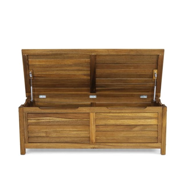 Homestyles 5663-25 Boîte de Rangement Maho, Marron - 17.75 x 51 x 19.5 Po.