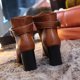 thumbnail image 5 of NECHOLOGY Botas Mujer Adulto Femenino Zapatos Botines de mujer Botas informales gruesas romanas, zapatos de tacón al tobillo a la de cuero para mujer, botas para mujer (Brown, 8), 5 of 6