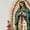 NAVY, variant on Unisex Religious Hoodie, “Virgen de Guadalupe” Double-Sided Our Lady of Guadalupe Graphic Hooded Sweatshirt, Classic Cotton Fabric, Sizes S–5XL