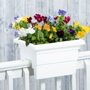 Root & Vessel Countryside Railing Planter, White, 16