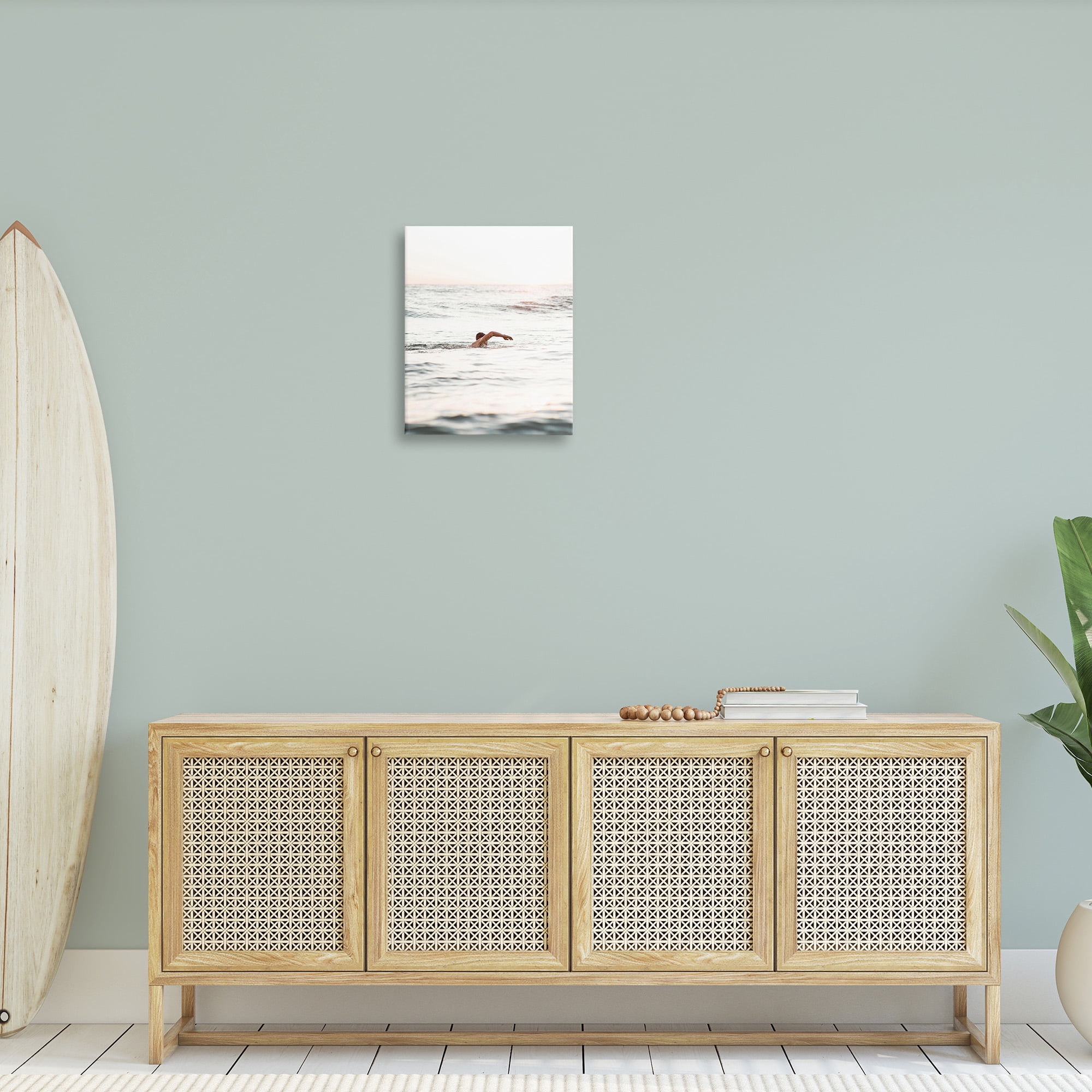 Stupell Industries Person Swimming in Sea Novelty Photography Gallery Wrapped Canvas Art Print Wall Art, 16 x 20