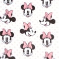 thumbnail image 5 of Disney Minnie Mouse - Pink, White and Black Super Soft Plush Baby Blanket, 5 of 6