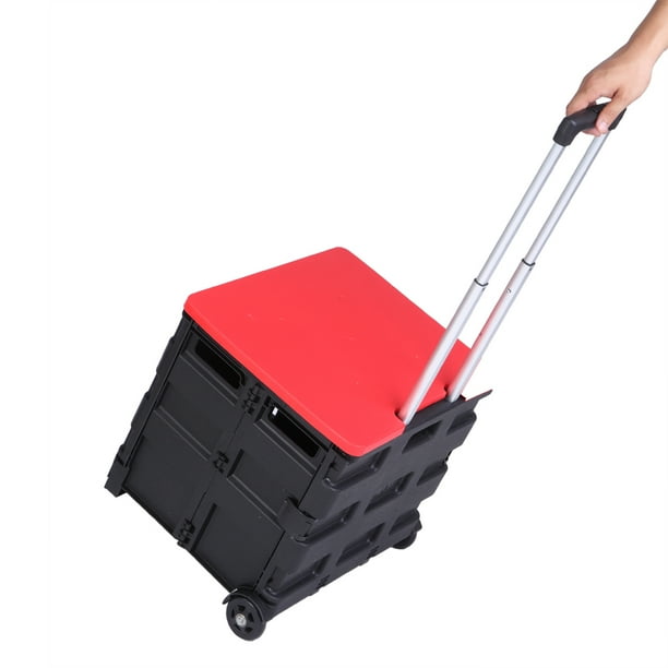 Tebru 2 Wheels Cart, Utility Cart,2 Wheels Rolling Utility Cart Heavy