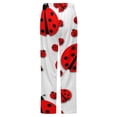 thumbnail image 6 of Ladybug Winter Female Pants Flannel High Waist Women Pants Lady Warm Straight Leg Plush Trousers, 6 of 7