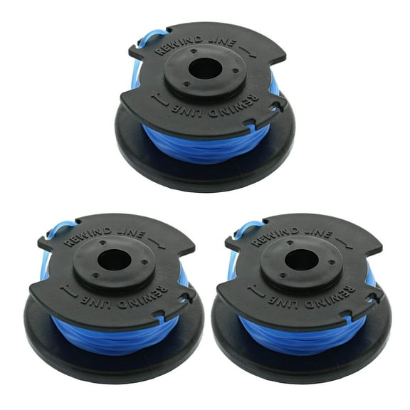 Compatible with Ryobi One AC14RL3A OEM .065 Line and Spool Replacement (3 Pack) - Fits 18v, 24v, 40v Cordless Trimmers, Easy to Install Pre-Wound Spools for Hours of Trimming