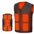 thumbnail image 3 of Chaleco calefactor recargable para diez hombres, cuello en V, USB, inteligente, temperatura constante, chaleco calefactor eléctrico, abrigo de algodón, 3 of 5