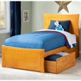 thumbnail image 1 of Atlantic Furniture Lit de Panneau de Rangement Simple XL en Latte de Caramel, 1 of 4